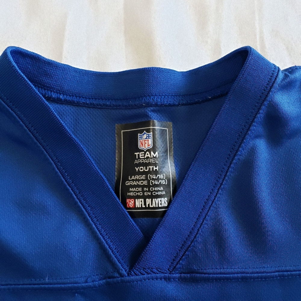 Reebok Indianapolis Colts Andrew Luck Jersey NFL Youth Large Blue Football Shirt - Picture 3 of 8